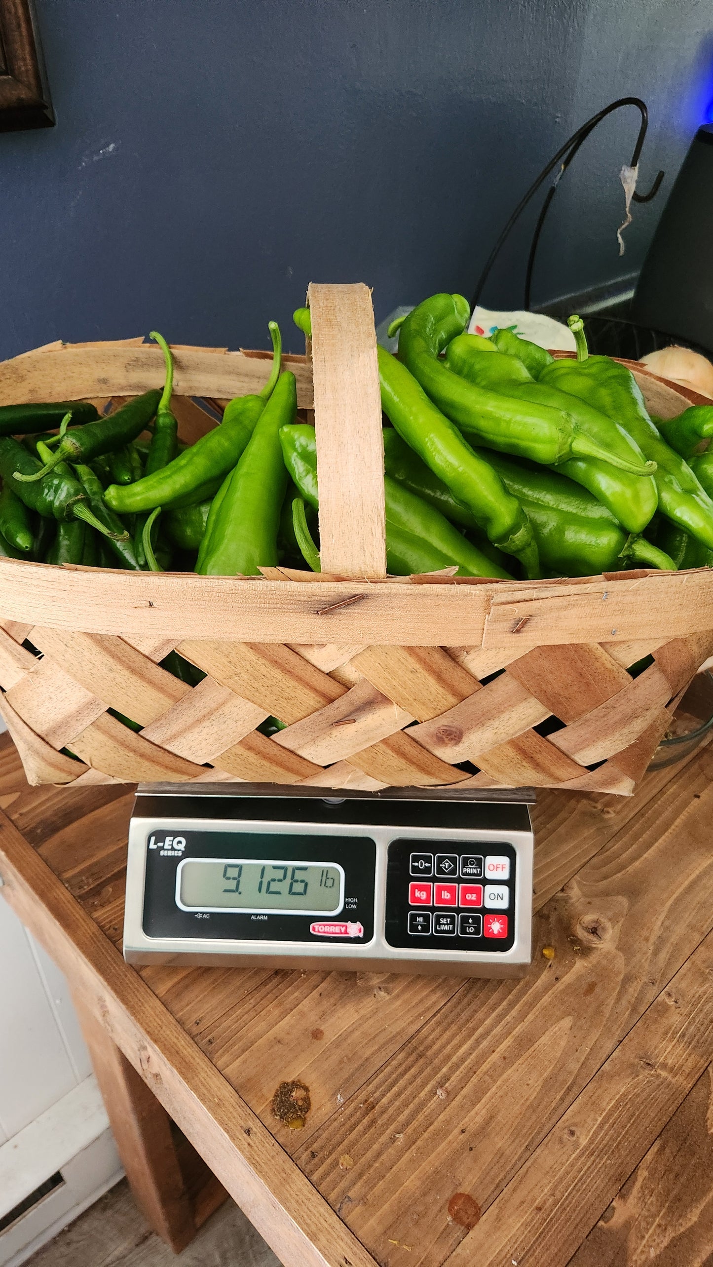 9lbs of peppers for TransCaja